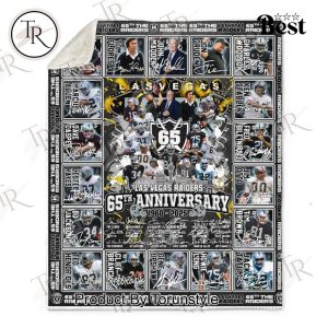 Las Vegas Raiders 65th Anniversary 1960-2025 Fleece Blanket