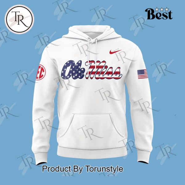 Ole Miss Rebels Military Appreciation White Hoodie 2024