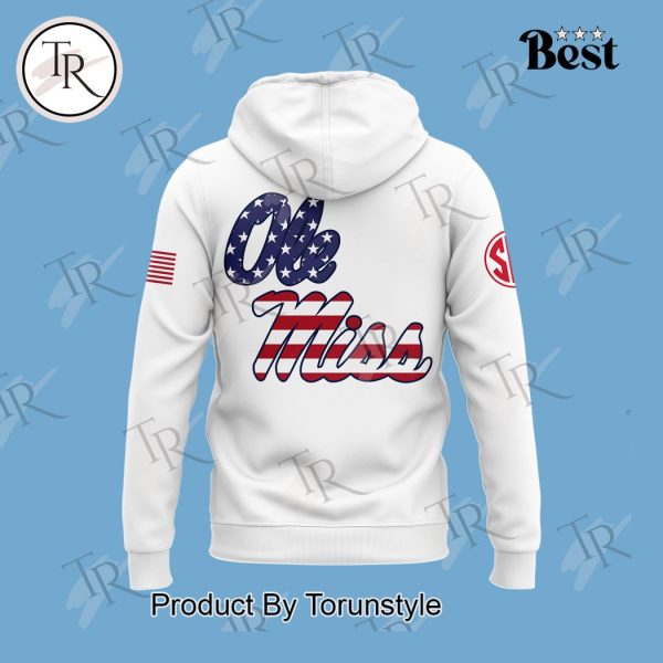 Ole Miss Rebels Military Appreciation White Hoodie 2024