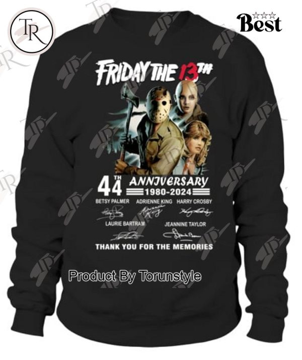 Friday The 13th 44th Anniversary 1980-2024 Thank You For The Memories T-Shirt