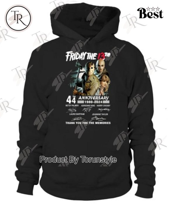 Friday The 13th 44th Anniversary 1980-2024 Thank You For The Memories T-Shirt