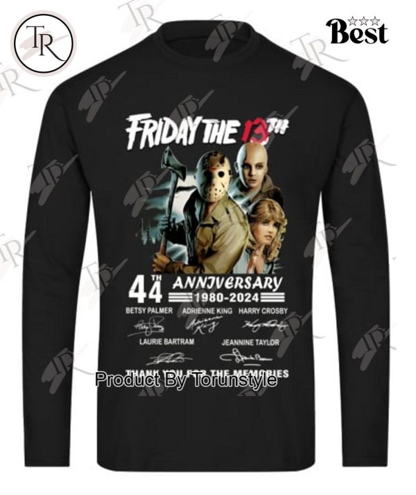 Friday The 13th 44th Anniversary 1980-2024 Thank You For The Memories T-Shirt