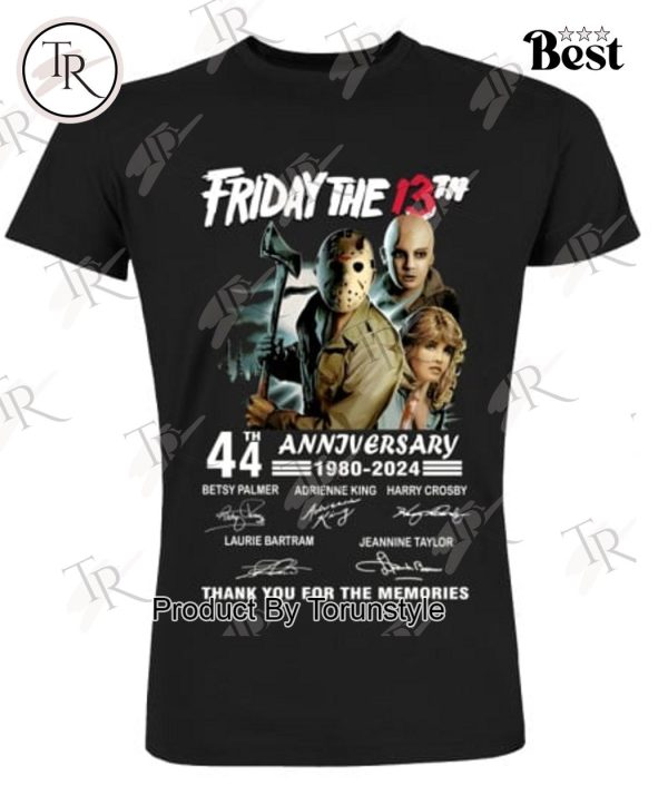 Friday The 13th 44th Anniversary 1980-2024 Thank You For The Memories T-Shirt