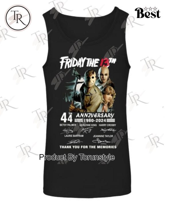 Friday The 13th 44th Anniversary 1980-2024 Thank You For The Memories T-Shirt