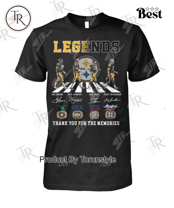 Legends Pittsburgh Steelers Thank You For The Memories T-Shirt