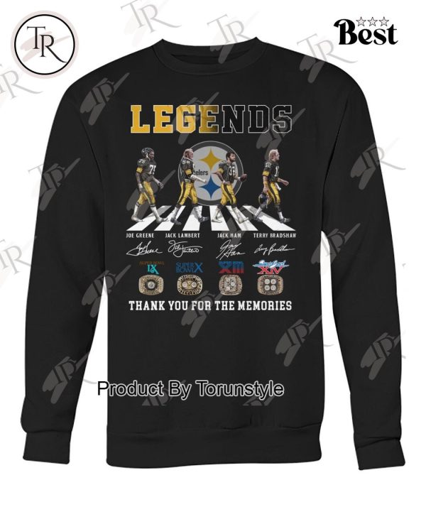 Legends Pittsburgh Steelers Thank You For The Memories T-Shirt