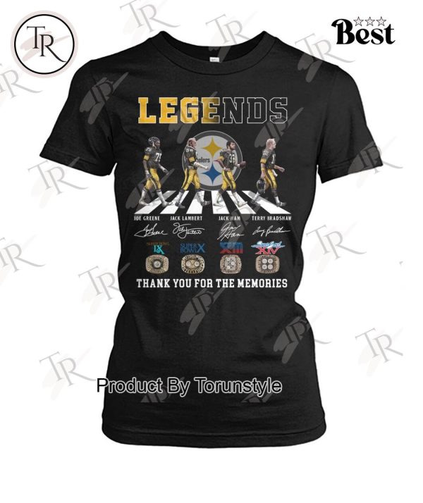 Legends Pittsburgh Steelers Thank You For The Memories T-Shirt