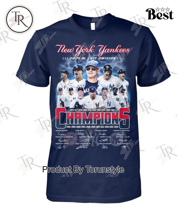 New York Yankees 2024 AL East Division Champions T-Shirt