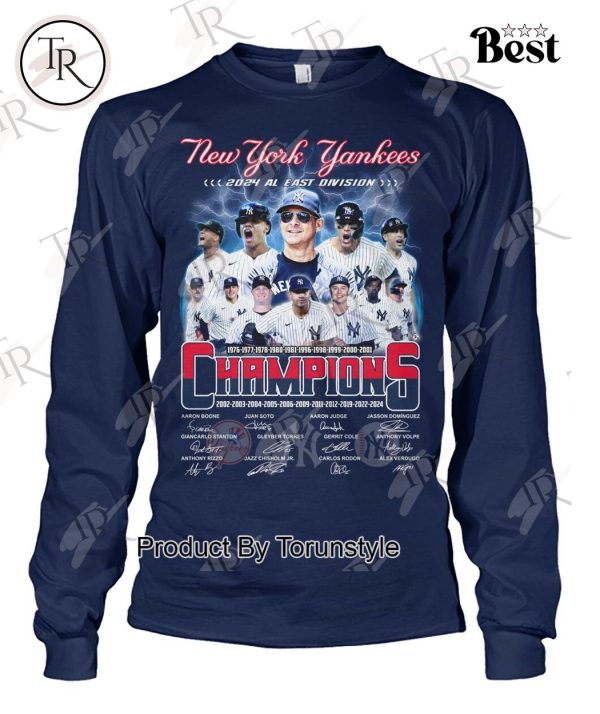 New York Yankees 2024 AL East Division Champions T-Shirt