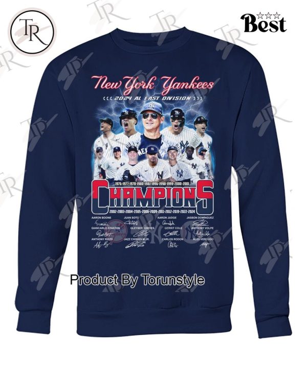 New York Yankees 2024 AL East Division Champions T-Shirt