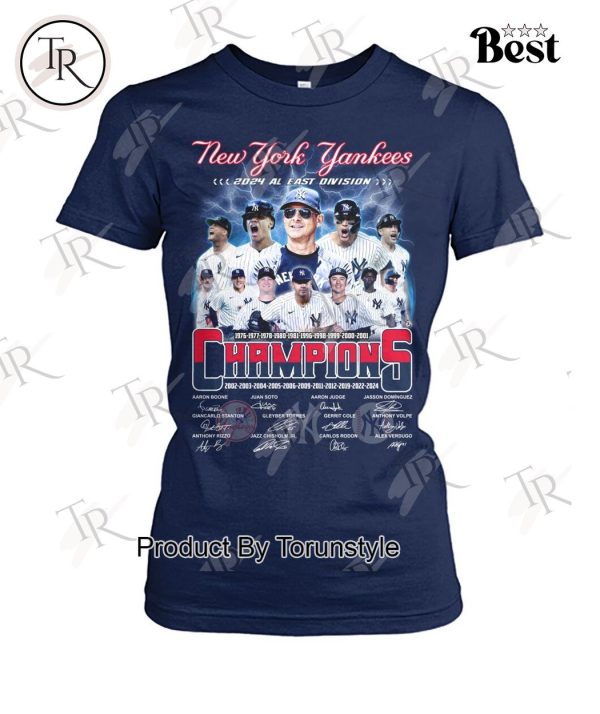 New York Yankees 2024 AL East Division Champions T-Shirt