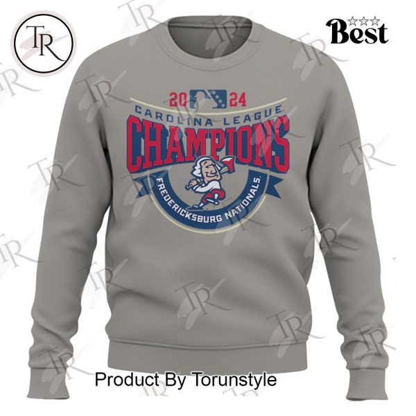 Fredericksburg Nationals 2024 Carolina League Champions Hoodie – Grey