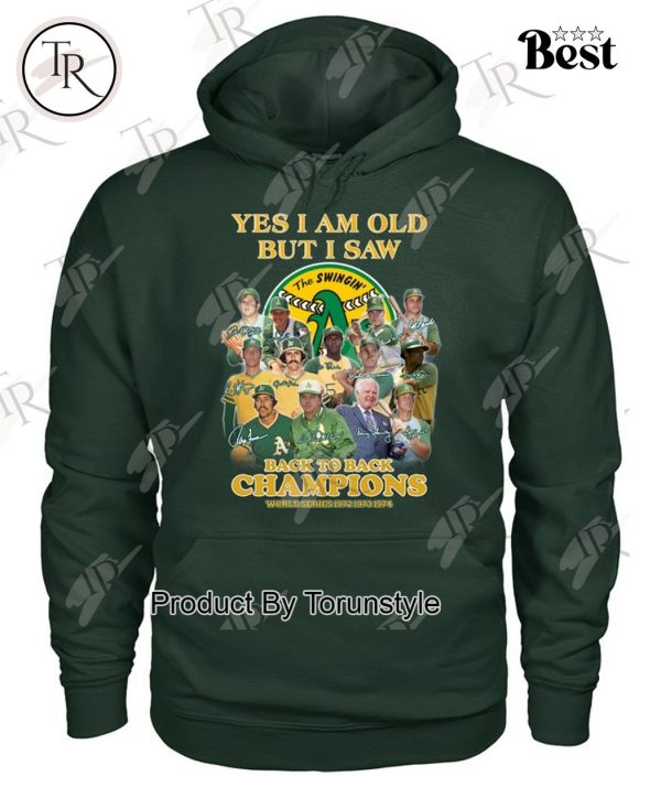 Oakland Athletics Back To Back Champions World Series 1972 1973 1974 T-Shirt