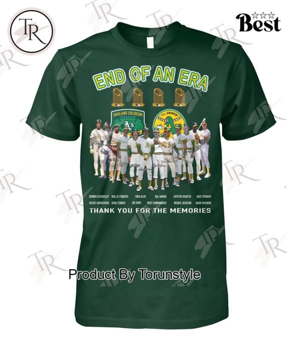 Oakland End Of An Era Thank You For The Memories T-Shirt