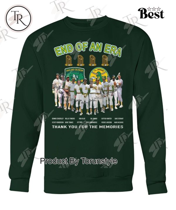 Oakland End Of An Era Thank You For The Memories T-Shirt