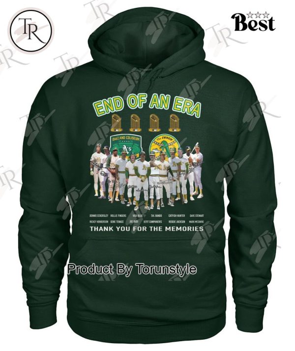 Oakland End Of An Era Thank You For The Memories T-Shirt