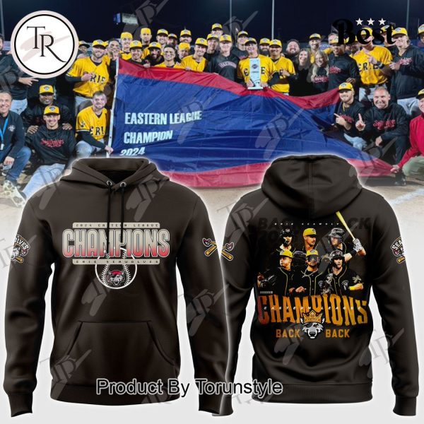 Erie SeaWolves 2024 Eastern League Champions Back To Back Hoodie