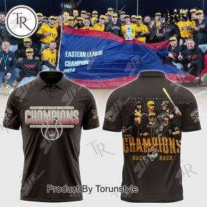 Erie SeaWolves 2024 Eastern League Champions Back To Back Polo Shirt