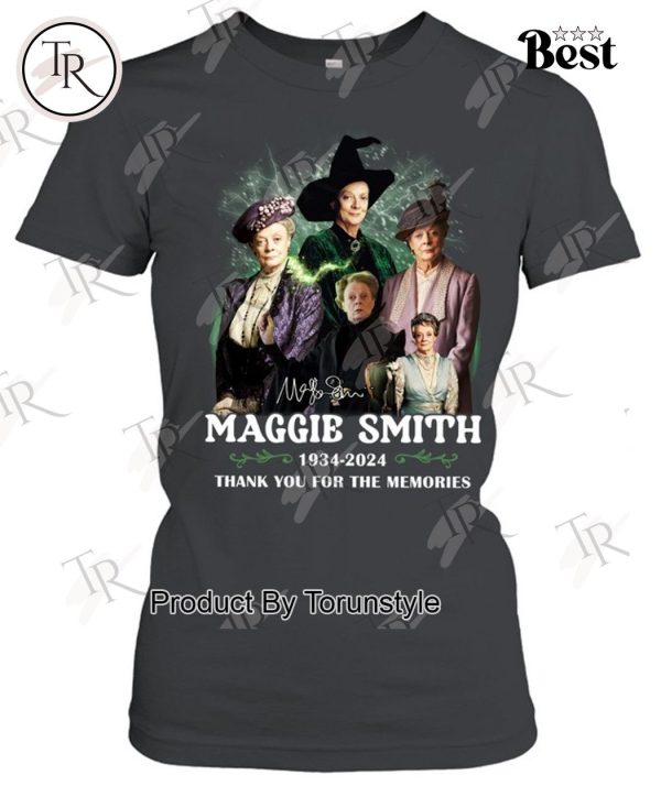 90 Years Of 1934-2024 Maggie Smith Thank You For The Memories T-Shirt