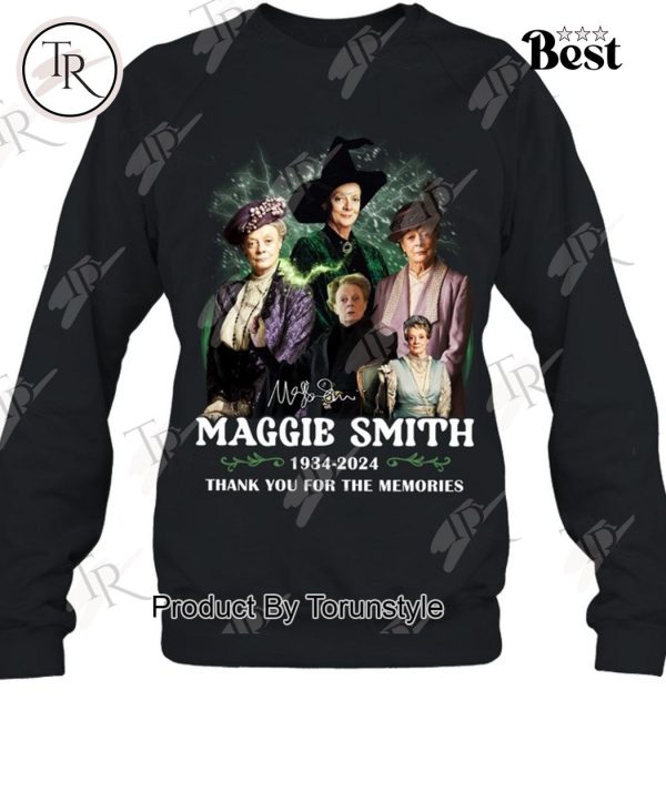 90 Years Of 1934-2024 Maggie Smith Thank You For The Memories T-Shirt