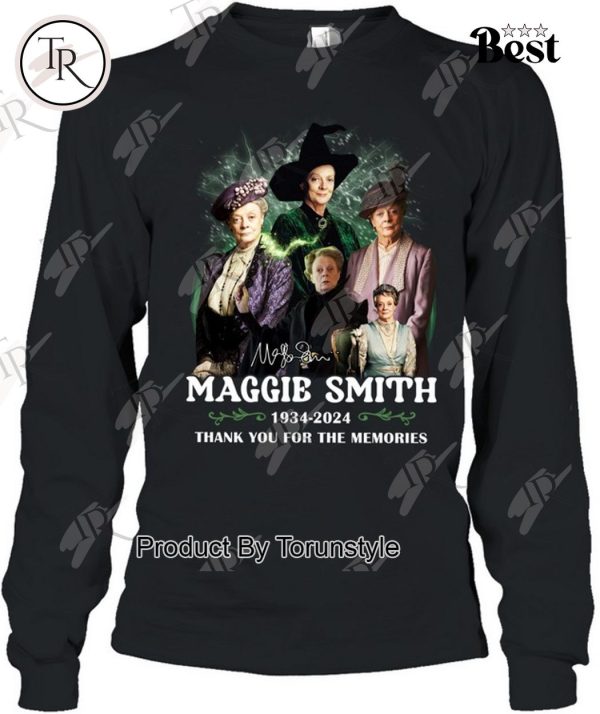 90 Years Of 1934-2024 Maggie Smith Thank You For The Memories T-Shirt