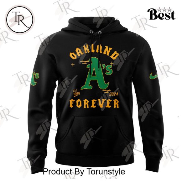 56 Years Of 1968-2024 Oakland Athletics Thank You For The Memories Hoodie – Black