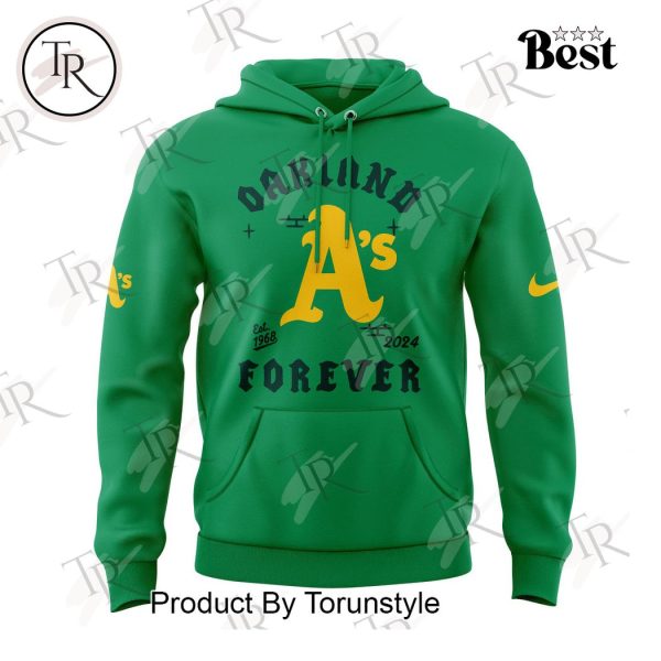 56 Years Of 1968-2024 Oakland Athletics Thank You For The Memories Hoodie – Green