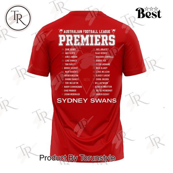 Australian Football League Premiers 2024 Sydney Swans T-Shirt