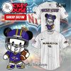 Special Mickey Mouse Design Buffalo Bills Baseball Jersey