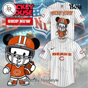 Special Mickey Mouse Design Chicago Bears Baseball Jersey