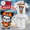 Special Mickey Mouse Design Detroit Lions Baseball Jersey