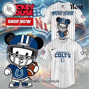 Special Mickey Mouse Design Indianapolis Colts Baseball Jersey