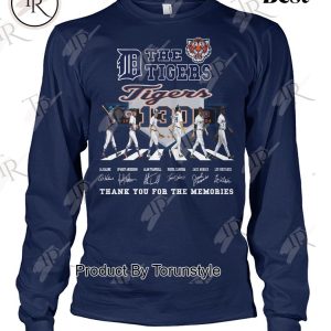 Detroit Tigers 130 Years 1894-2024 Thank You For The Memories T-Shirt