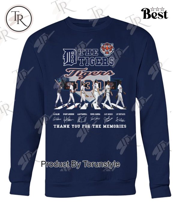 Detroit Tigers 130 Years 1894-2024 Thank You For The Memories T-Shirt