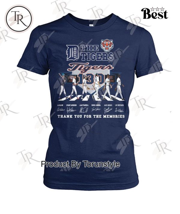 Detroit Tigers 130 Years 1894-2024 Thank You For The Memories T-Shirt