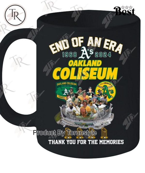 End Of An Era 1968-2024 Oakland Coliseum Thank You For The Memories T-Shirt