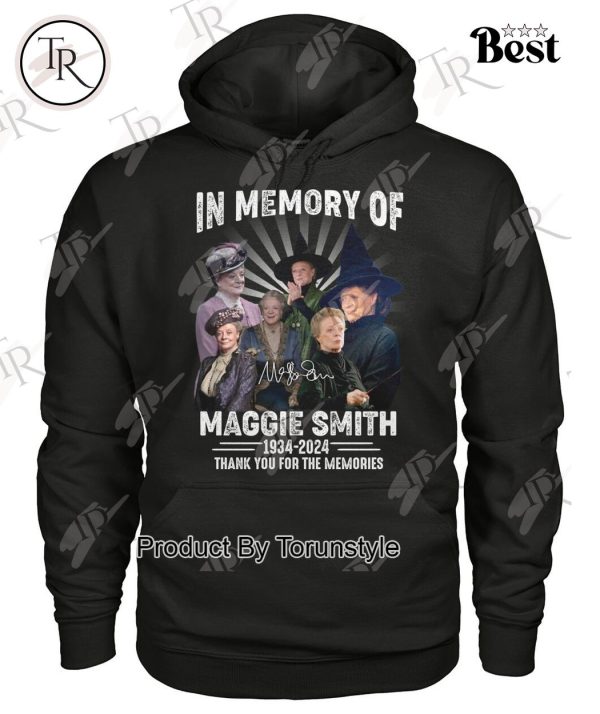 In Memory Of Maggie Smith 1934-2024 Thank You For The Memories T-Shirt