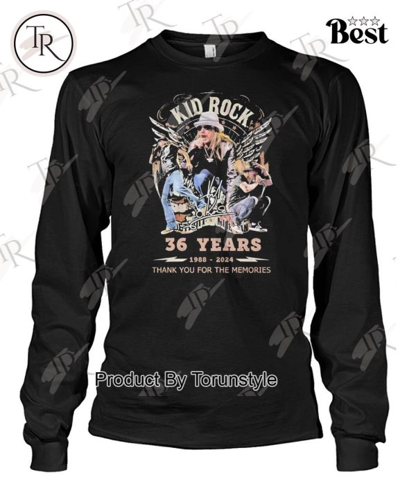 Kid Rock 32 Years 1988-2024 Thank You For The Memories T-Shirt