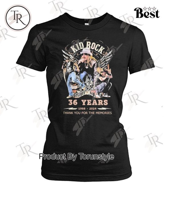 Kid Rock 32 Years 1988-2024 Thank You For The Memories T-Shirt