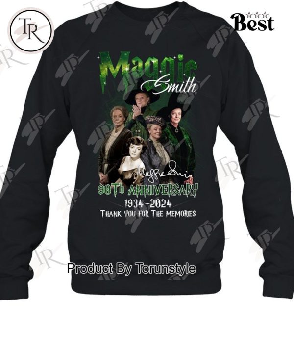 Maggie Smith 90th Anniversary 1934-2024 Thank You For The Memories T-Shirt