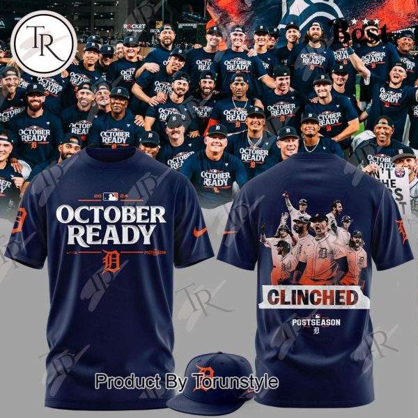 Detroit Tigers 2024 October Ready Clinched Postseason Hoodie