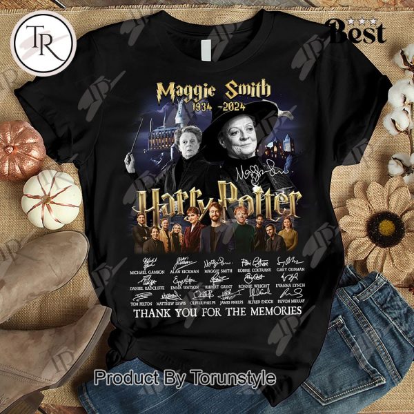 Maggie Smith 1934-2024 Harry Potter Thank You For The Memories T-Shirt