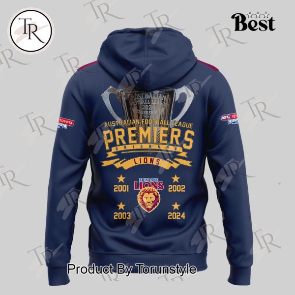 Brisbane Lions 2024 AFL Premiers Four Times Hoodie