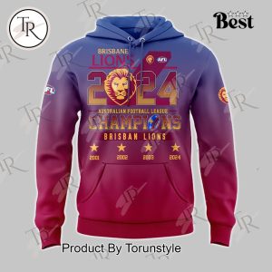 Brisbane Lions 2024 Autralian Football League Champions Hoodie