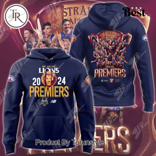 Brisbane Lions 2024 Premiers Hoodie – Blue