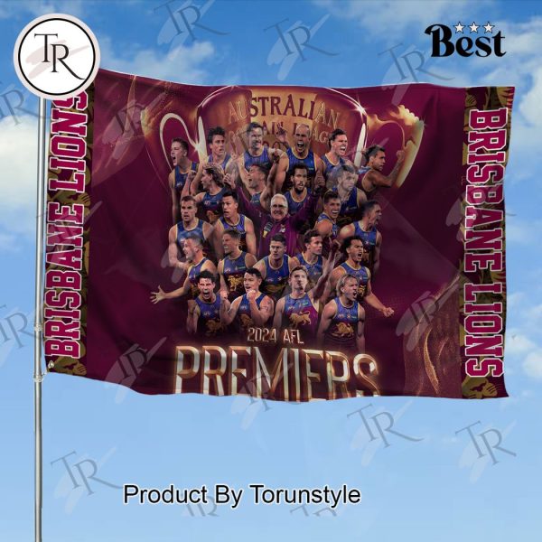 Brisbane Lions 2024 AFL Premiers Flag