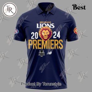 Brisbane Lions Premiers 2024 Polo Shirt – Blue