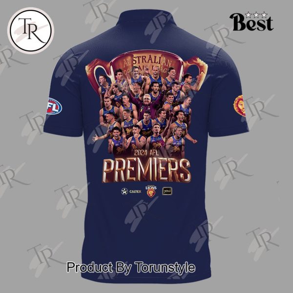 Brisbane Lions Premiers 2024 Polo Shirt – Blue