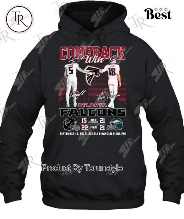 Comeback Win Atlanta Falcons September 16, 2024 Lincoln Financial Field, Phi T-Shirt