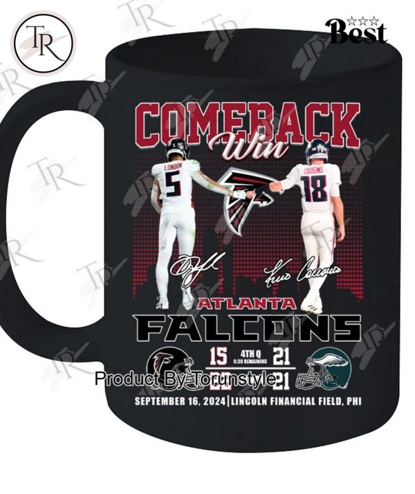 Comeback Win Atlanta Falcons September 16, 2024 Lincoln Financial Field, Phi T-Shirt